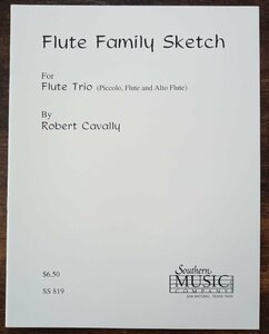  free shipping flute 3 -ply . musical score Robert *kyava Lee : flute * Family * sketch audition possible Pic/Fl/A.Fl three-ply . Trio 