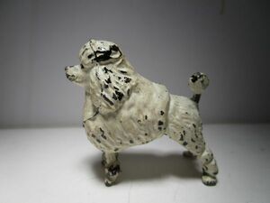 1930～40年代 ヴィンテージ 英国製 犬 プードルのオブジェ (Lead製) ラージサイズ ジオラマ玩具/ミニチュア玩具/古玩具