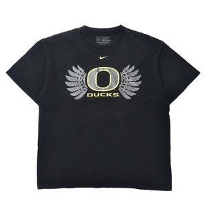 Nike Big Size College Print L Black Cotton Oregon Ducks 90S