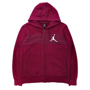 JORDAN BRAND ( NIKE ) ジップパーカー L パープル コットン 裏起毛 AIR JORDAN FLIGHT TECH FLEECE ZIP HOODIE JACKET 930523-609