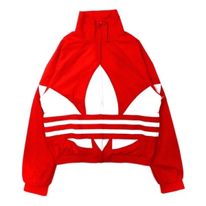 ADIDAS ORIGINALS ナイロンジャケット M レッド BIG TREFOIL TOP ビッグトレフォイルトップ FM9891 未使用品