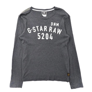 G-STAR RAW ロングスリーブTシャツ L グレー コットン