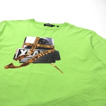 X-LARGE ビッグサイズ ロゴプリントTシャツ L グリーン コットン_画像4