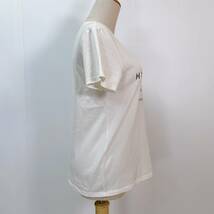 S2292 Khalita レディース Tシャツ 半袖 人気 L 白 万能 シンプルデイリーカジュアル 前プリント_画像2