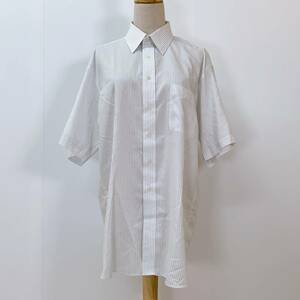 S2389 CAMBRIDGE UNIVERSLLY POLO CLUB メンズ シャツ 半袖 白 ストライプ オフィススタイリッシュルック グレー 胸ポケット