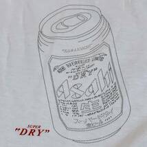 S2574 SUPER DRY ユニセックス Tシャツ 半袖 かわいい F 白 レア 人気 シンプルデイリーカジュアル ビール 前プリント_画像9