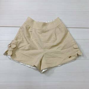 S2618 WILLSELECTION женский шорты симпатичный бежевый нет наземный товар лента elegant ga- Lee талия резина подкладка сделано в Японии 