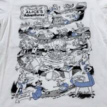 S2678 UNIQLO ユニクロ レディース Tシャツ 半袖 人気 M 白 万能 人気 キュートなスイートスタイル 前プリント アリス_画像7