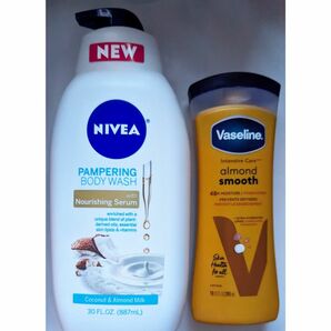 NIVEAニベア　ボディソープ　ココナッツ&アーモンドミルク　ヴァセリンVaseline　ボディローション　アーモンドスムース