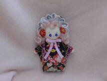 昭和レトロ風文化人形　　着物　　ミニチュアドール　　手作り　ブライスの人形　　リカちゃんの人形　　_画像3