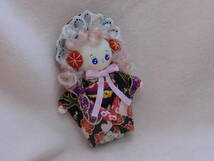 昭和レトロ風文化人形　　着物　　ミニチュアドール　　手作り　ブライスの人形　　リカちゃんの人形　　_画像2
