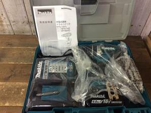 【WH-9488】未使用 makita マキタ 充電式震動ドライバドリル HP484DRGX 18v 6.0Ah [バッテリ2個+充電器] 青 純正フルセット