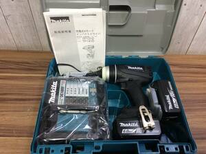 【WH-9710】未使用 makita マキタ 充電式4モードインパクトドライバ TP141DRGXB 18V6.0Ah 純正フルセット バッテリー2個+充電器 黒