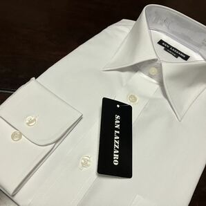 SAN LAZZARO★白無地形態安定ワイシャツ 4L(48-88) レギュラーカラー  レギュラーフィットの画像1