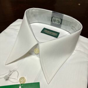NEWSPRESS☆白無地形態安定加工ワイシャツ　M(38-76)　レギュラーカラー　抗菌防臭加工