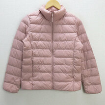 U■ユニクロ/UNIQLO ウルトラライトダウンジャケット JKT/ナイロン【M】ピンク/LADIES/5【中古】_画像1