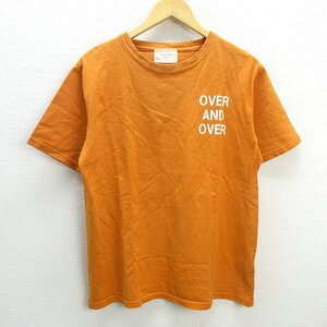 G■アーバンリサーチ/URBAN RESEARCH DOOR Tシャツ/コットン【40】オレンジ/men's/79【中古】■