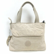 G■キプリング/KIPLING ナイロンバッグ/BAG■ベージュ/LADIES/40【中古】■_画像1