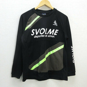 G■スボルメ/SVOLME サッカー/フットサル プリントロンT カットソー【M】黒/men's/30【中古】■