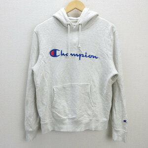 Q■チャンピオン/CHAMPION 霜降り スウェットパーカ■グレー【メンズM】MENSアメカジ/40【中古】