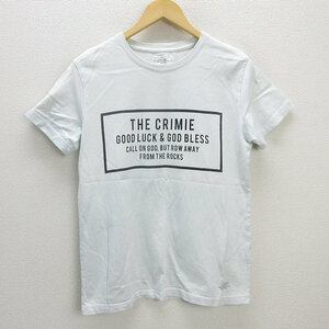 Q■クライミー/CRIMIE プリントTシャツ■白【 メンズM 】MENS/55【中古】