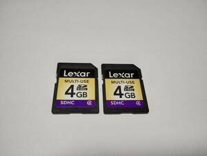 2枚セット　4GB　Lexar　SDHCカード　フォーマット済み　SDカード　メモリーカード