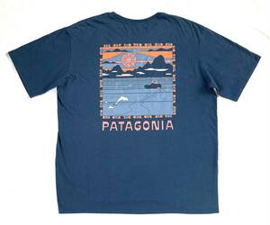 美品 patagonia パックプリント Tシャツ XL 紺 パタゴニア STY37671 SP23 