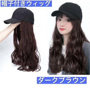 [ new goods! prompt decision! free shipping!] hat attaching wig ek stereo .... Karl dark brown ...ime changer tea color 