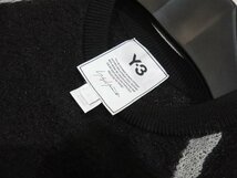 2553　美品 Y-3 adidas アディダス ワイスリー Y3 トップス ニット Lサイズ 背面ロゴ シアー GV0362 1IM001 モヘヤ 未使用に近い_画像6