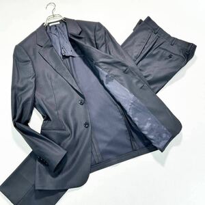 【タグ付き未使用品】アルマーニコレツィオーニ／ARMANI COLLEZIONI　スーツ　セットアップ　背抜き　２Ｂ　４８Ｒ／Ｌ相当　黒　ブラック