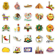メキシコ　ソンブレロ　マラカス　マヤ文明　海外旅行　民族　文化　ミニサイズ　シール　ステッカー50枚YD_画像3