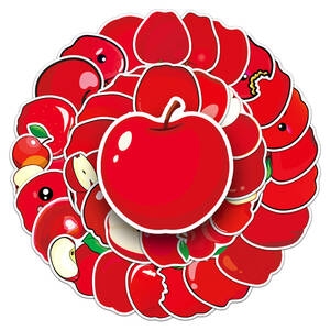 リンゴ　りんご　林檎　アップル　果物　生鮮　スーパー　八百屋さん　シール　ステッカー50枚YA