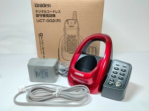 ユニデンデジタルコードレス留守番電話機　UCT-002（R）スタンドと専用ACアダプターのみ　中古