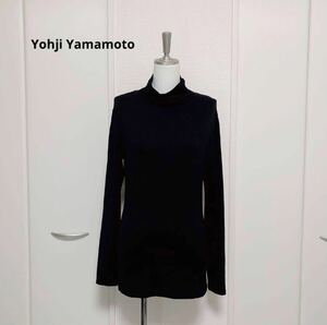 yohji yamamoto ヨウジ　ヤマモト　ウール　タートル　ニット　Ｍ　ブラック