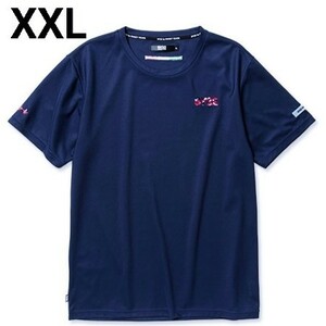 新品 SY32 CAMO LOGO Tシャツ 半袖 ネイビー ピンクカモ XXL 半袖 プラシャツ ゴルフ サッカー ウェア ユニセックス 国内正規品 完売サイズ