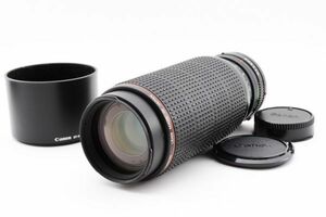 完動良品 Canon Zoom Lens New FD 100-300mm F5.6 L + BT-58 MF 超望遠 ズームレンズ / キヤノン NFD FD Mount 希少な純正フード付 #2338