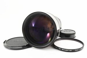完動良品 Canon Lens New FD 200mm F2.8 MF 大口径 単焦点 望遠 レンズ キヤノン NFD Mount フード組込式 おまけで保護フィルター付 #2345
