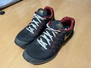 NIKE ZOOM PEGASUS NIKE ID 28cm ランニング　シューズ　ブラック　レッド　ゴールド　ナイキ　激レア　廃盤モデル　Nike by you