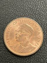 ガンビア GAMBIA 1ブット 1BUTUT 外国コイン 1971年_画像2