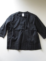 KristenseN DU NORD / クリステンセン ドゥ ノルド M-222 oversized shirt loose fit top 2 BLACK / スキッパーブラウス_画像3