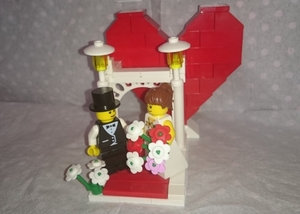 ★LEGO 新郎新婦 結婚式 ウェディング レゴ☆アーチ＋ハート付き