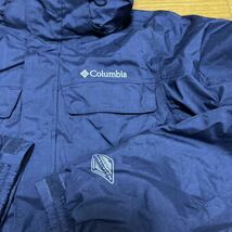 Columbia コロンビア ネイビー 長袖 フード ジップ アウター ジャケット OMNI-TECH 中綿 サイズS US古着_画像2
