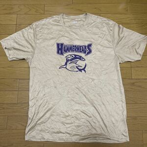 送料無料■HAMMERHEADS ベージュ キャメル 半袖 Tシャツ USA古着