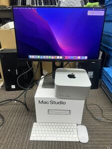 美品 Apple Mac Studio 2022 M1 Max/64GB/SSD 512GB 元箱あり 22インチフルHD 画面 きキーボード マウス付き