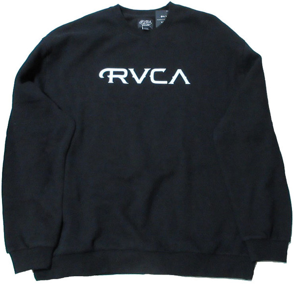 RVCA (ルーカ) トレーナー ミスターカートゥーン クルー フリース Sサイズ ブラック MR CARTOON CREW FLEECE 品番: BC042150