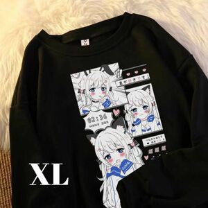 新品　長袖　Tシャツ ロンT 量産型　地雷系　アニメプリント　水色　原宿系　韓国