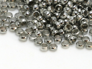 つぶし玉　カシメ　3mm　穴2mm　100個　シルバー　＃w-255