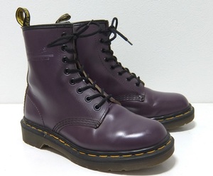 英国製 Dr.Martens ドクターマーチン ８ホールブーツ 紫 UK4 パープル イングランド製