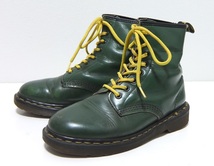 英国製 Dr.Martens ドクターマーチン ８ホールブーツ 緑 UK5 グリーン イングランド製_画像2