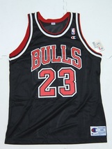 デッドストック 90s チャンピオン NBA シカゴブルズ マイケルジョーダン タンクトップ 黒 44 メンズ Champion BULLS JORDAN 未使用品_画像1